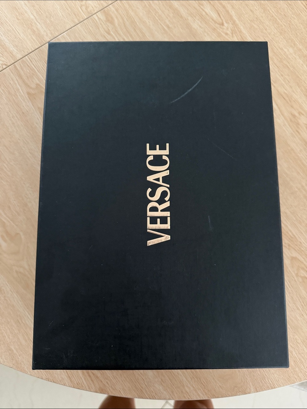Versace Black Box with Gold Logo - Luxury Accessory Case